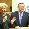 Las Vegas Mayor Carolyn Goodman and Councilman Steve Ross make a few remarks during a news conference highlighting the upcoming Wells Fargo Neighboorhood LIFT event for prospective homeowners, Wednesday April 25, 2012. The program provides down payment assistance grants of up to $15,000 to qualified buyers.